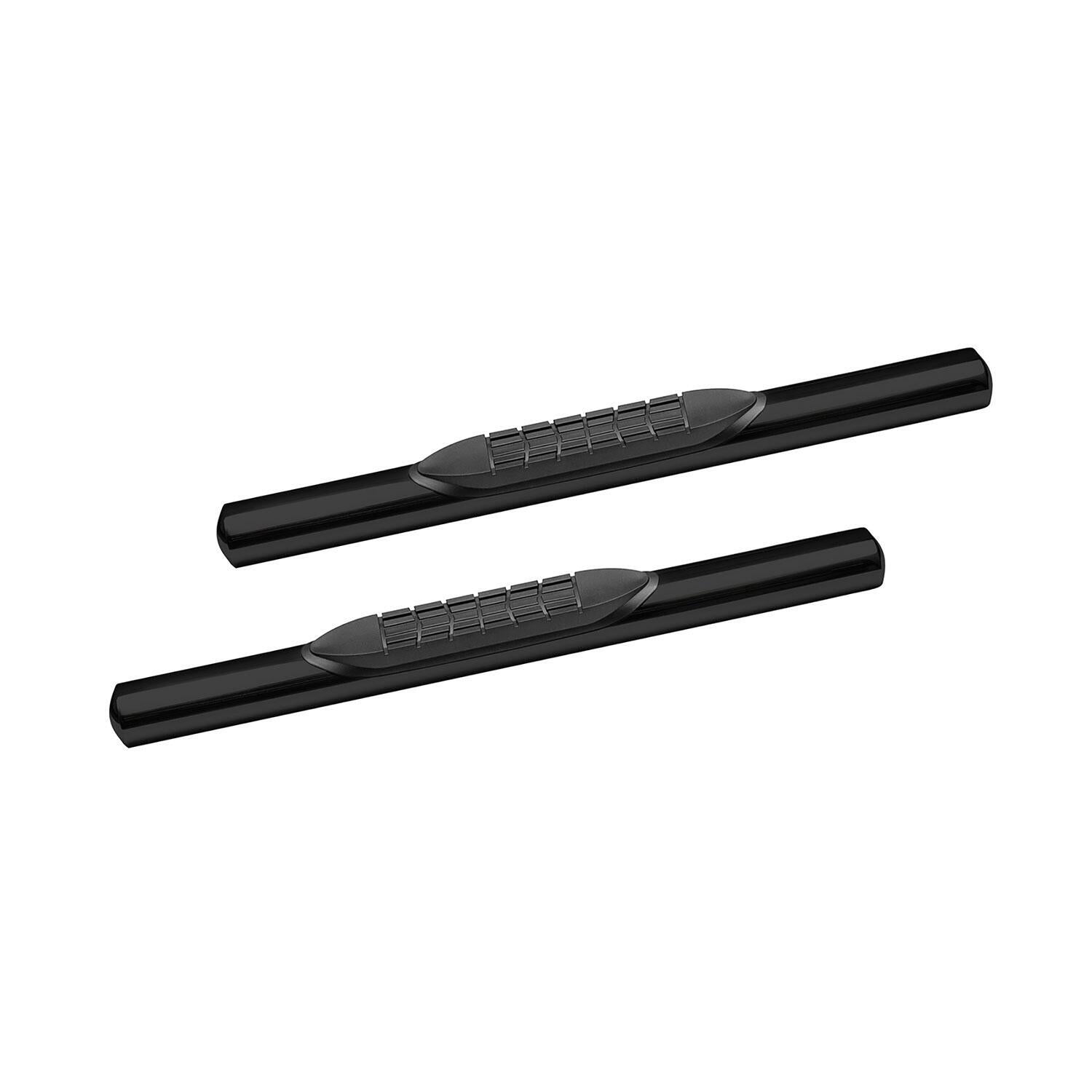 4 in. Oval Straight Tube Nerf Bar Black