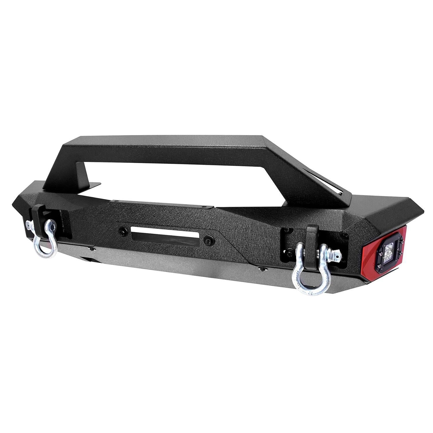 Stubby Front Bumper with Fog Light Opening Textured Black