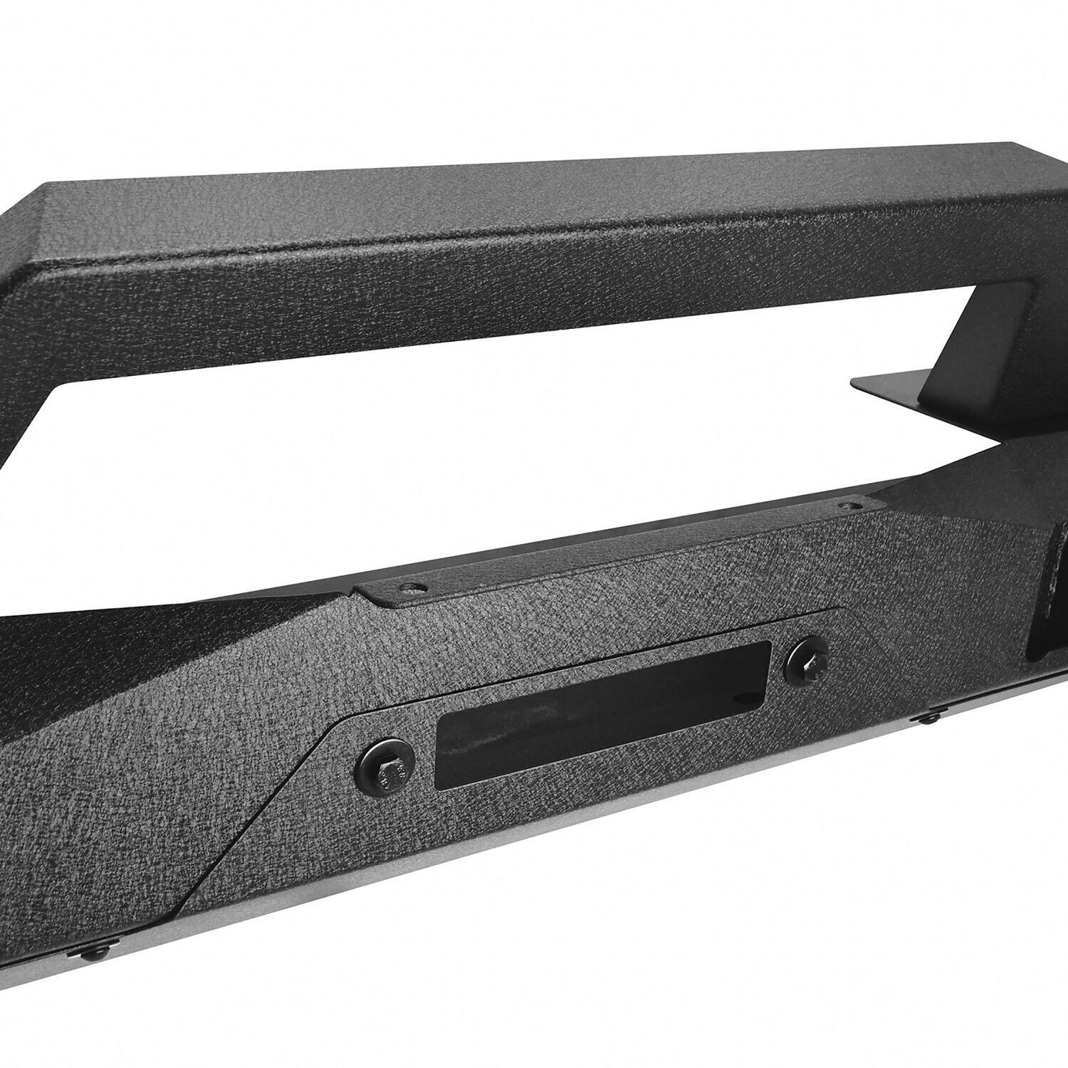 Stubby Front Bumper with Fog Light Opening Textured Black