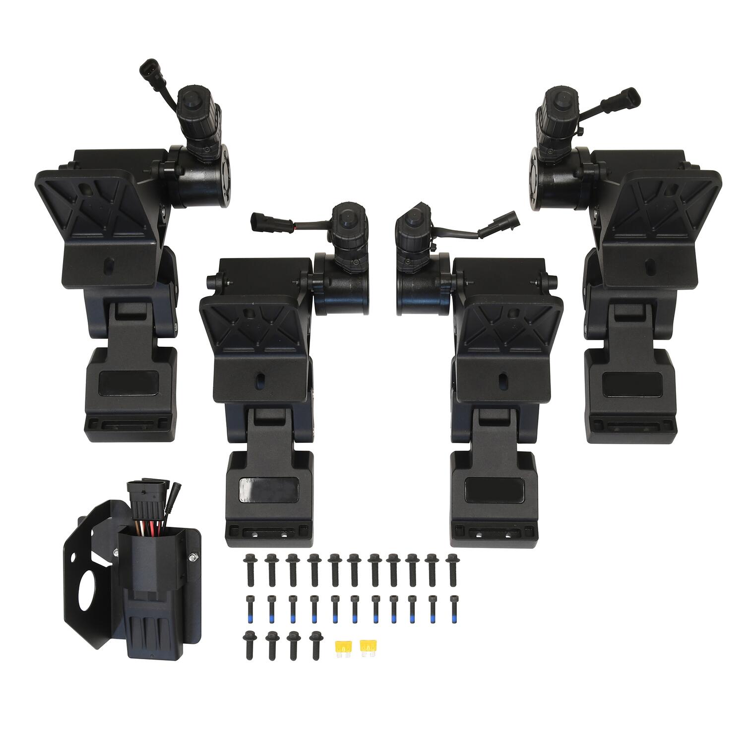 Powered Retractable Running Boards Textured Black