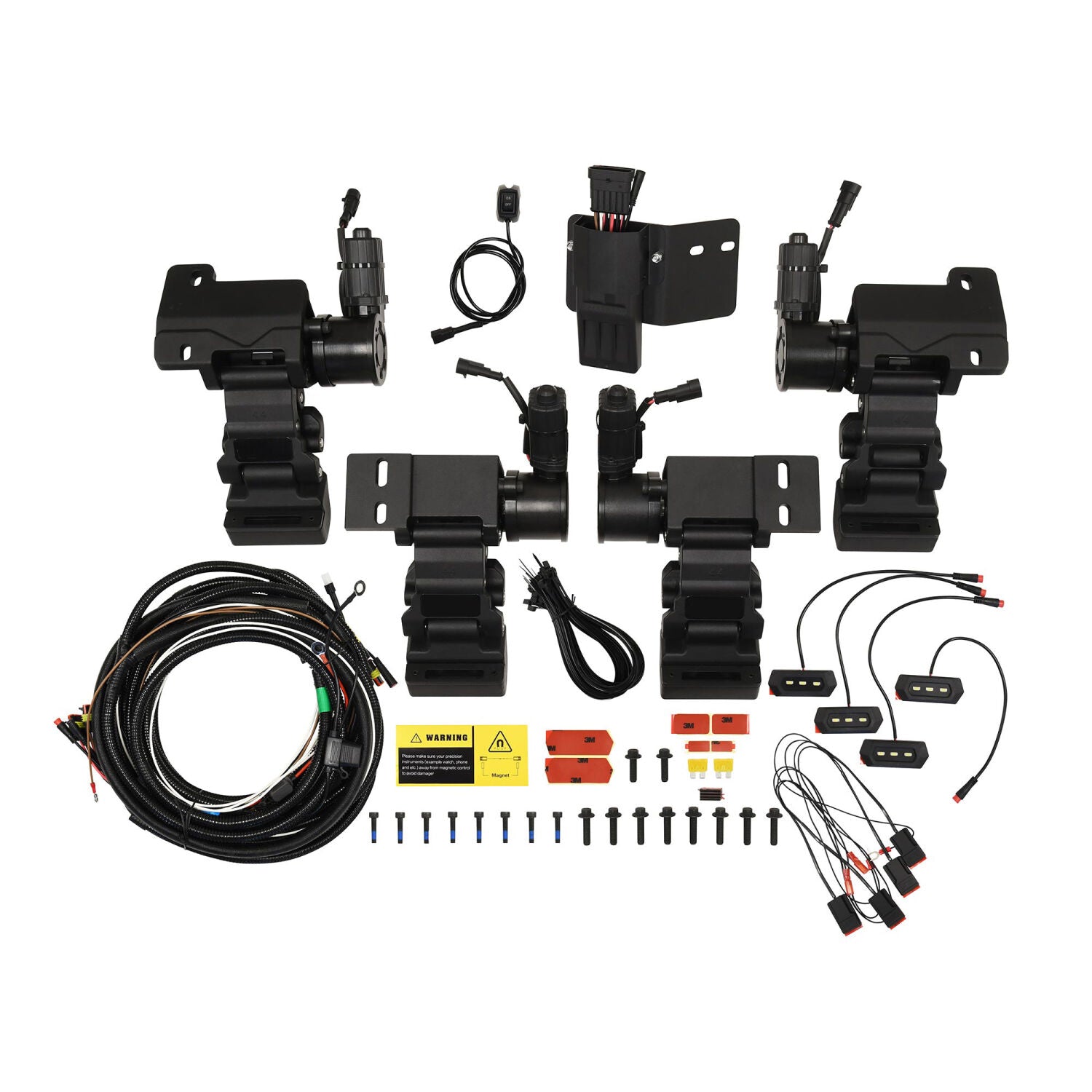 Powered Retractable Running Boards Textured Black