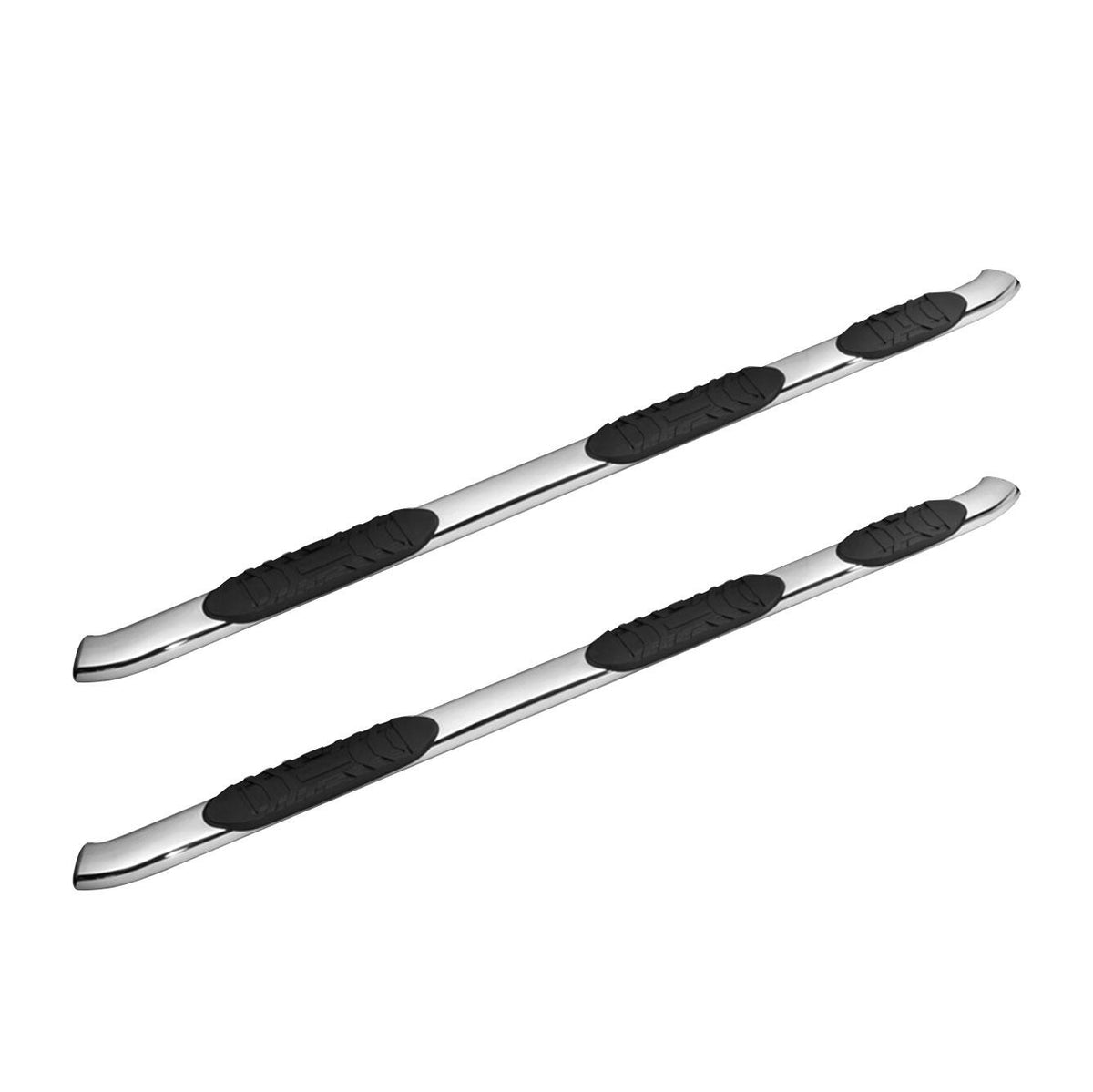5 in. Oval with 30 Degree Bend Stainless Steel Wheel to Wheel Step Nerf Bar - 1-01536