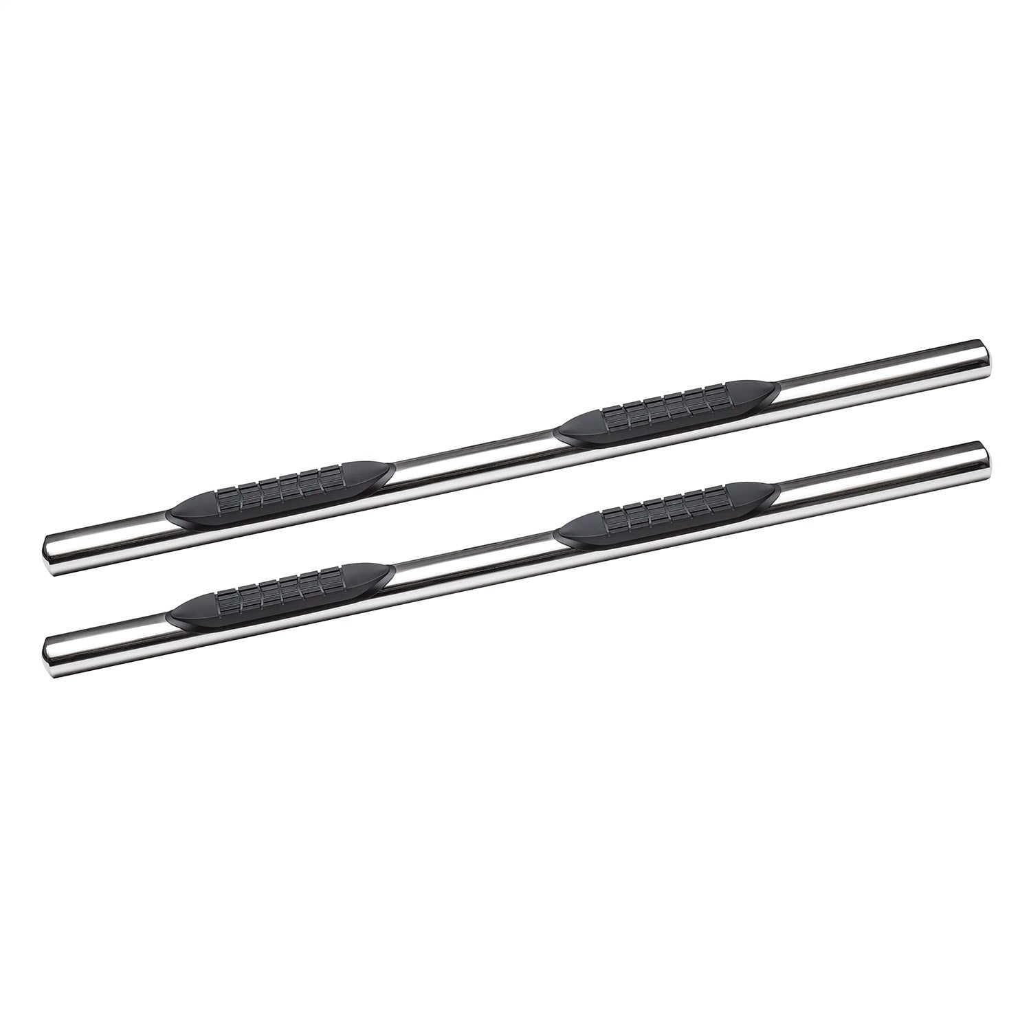 4 in. Oval Straight Tube Nerf Bar Stainless Steel - 5-40104