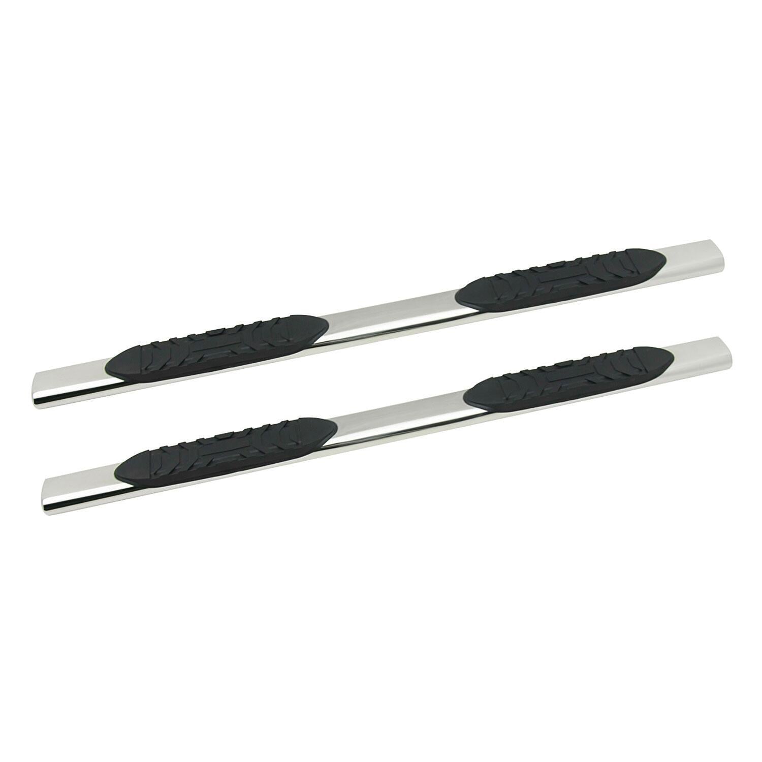 5 in. Oval Straight Tube Cab Length Nerf Bar Stainless Steel