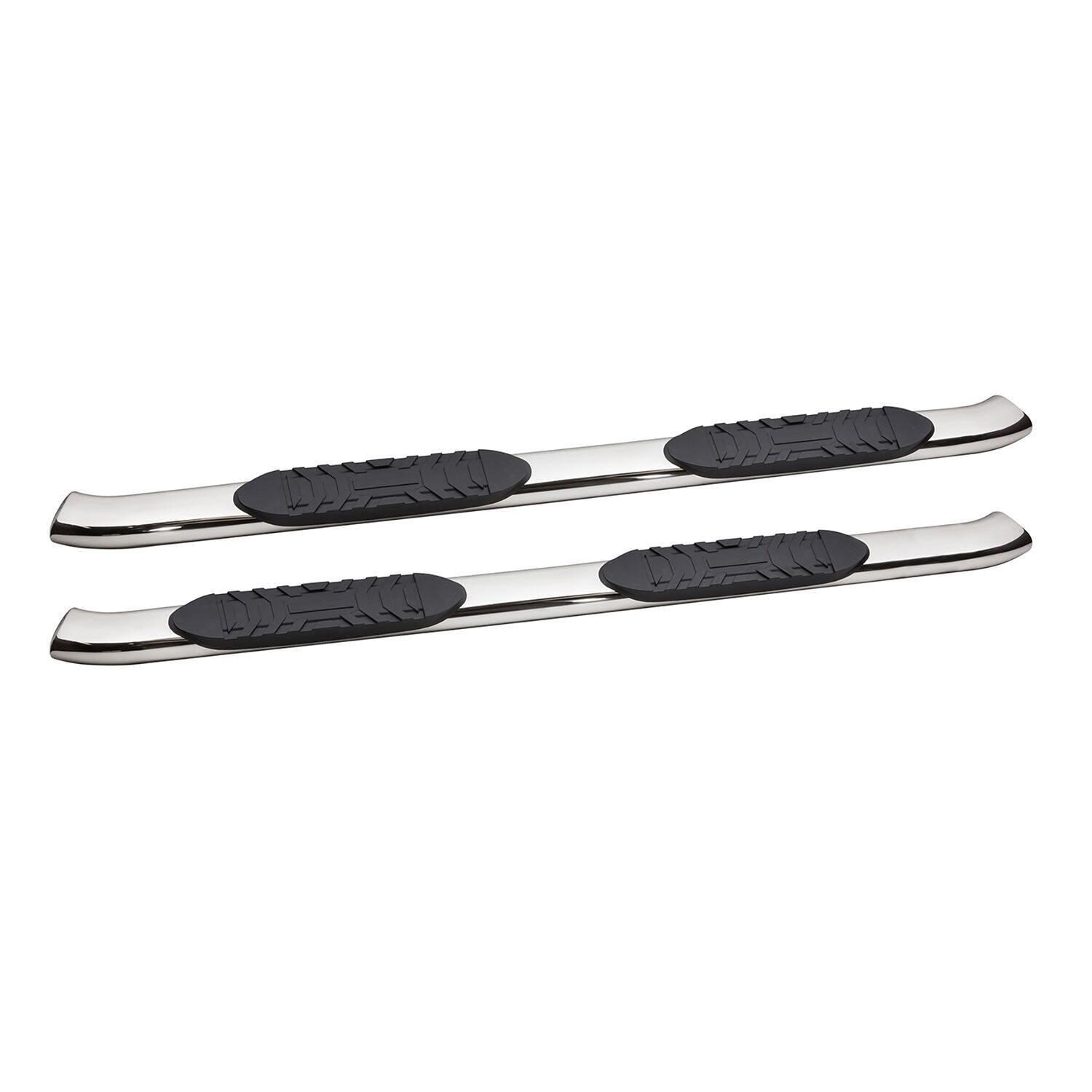 5 in. Oval with 30 Degree Bend Cab Length Nerf Bar Stainless Steel