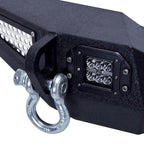 Rear Bumper with License Plate Frame and LED Lights Textured Black