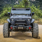 Stubby Front Bumper with Fog Light Opening Textured Black