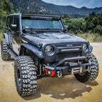 Stubby Front Bumper with Fog Light Opening Textured Black