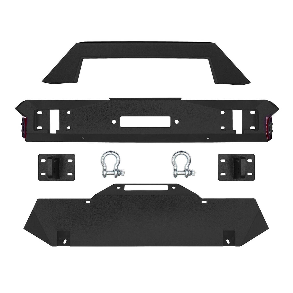 Stubby Front Bumper with Fog Light Opening Textured Black