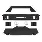 Stubby Front Bumper with Fog Light Opening Textured Black