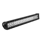 20 in. Double Row LED Light Bar Black Housing Chrome Face Combo Beam