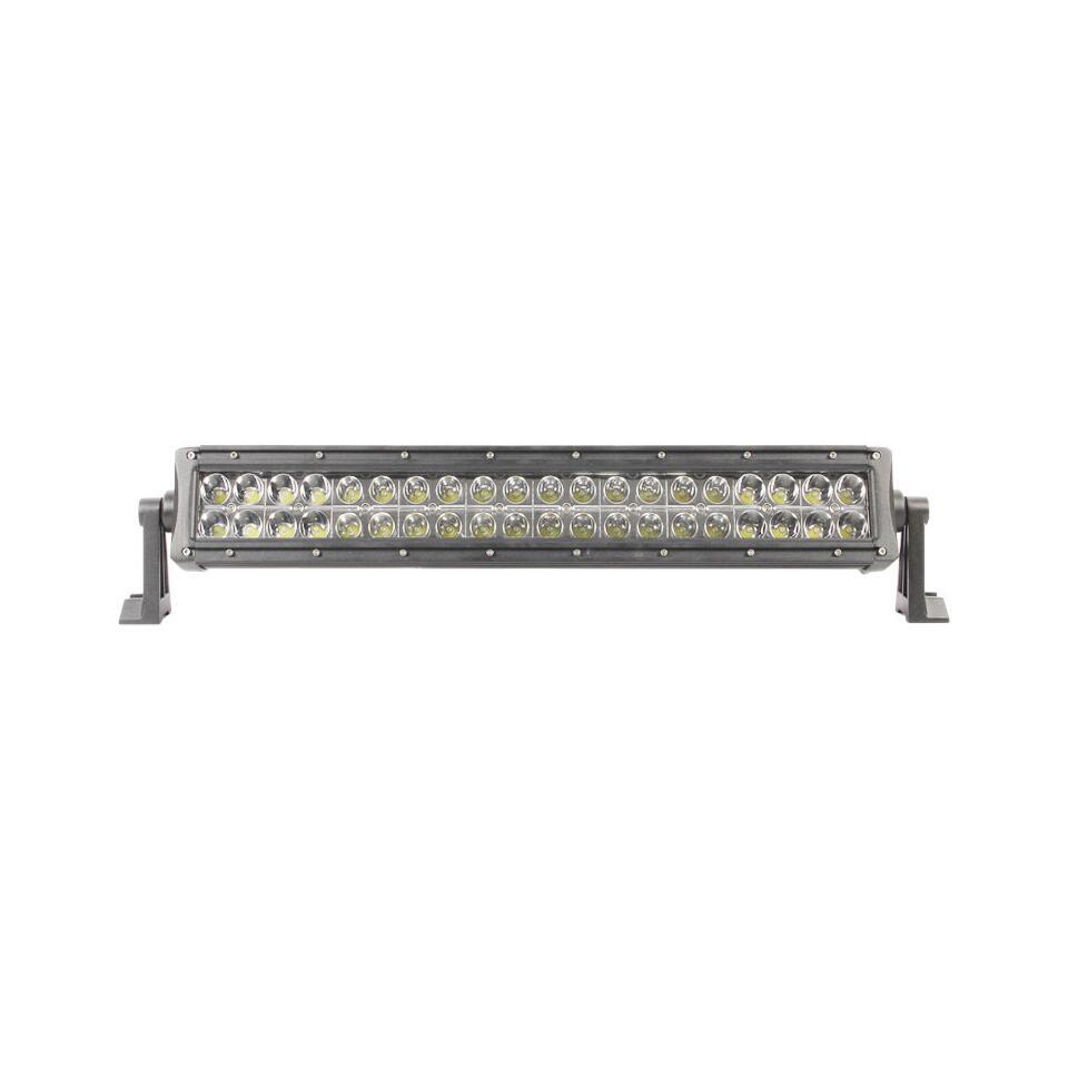 20 in. Double Row LED Light Bar Black Housing Chrome Face Combo Beam