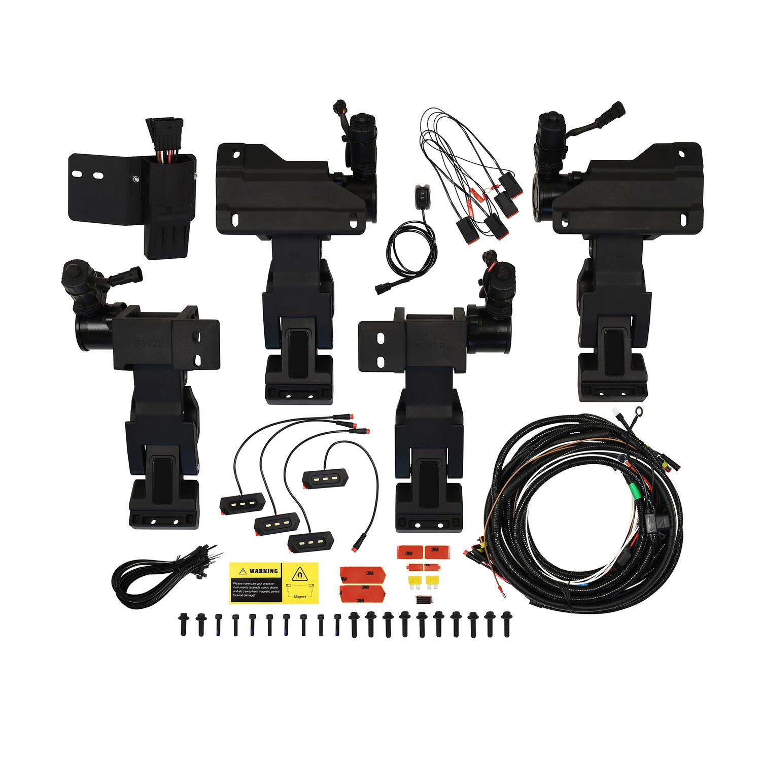 Powered Retractable Running Boards Textured Black