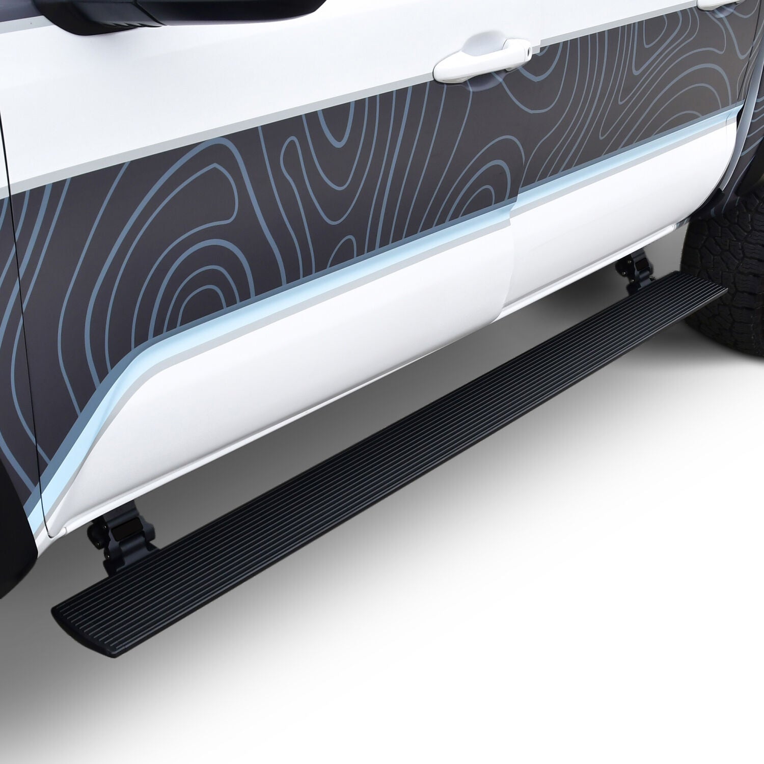 Powered Retractable Running Boards Textured Black