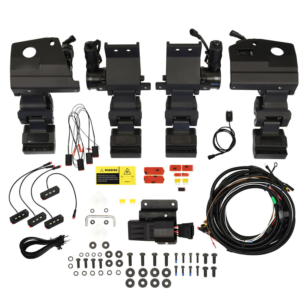 Powered Retractable Running Boards Textured Black