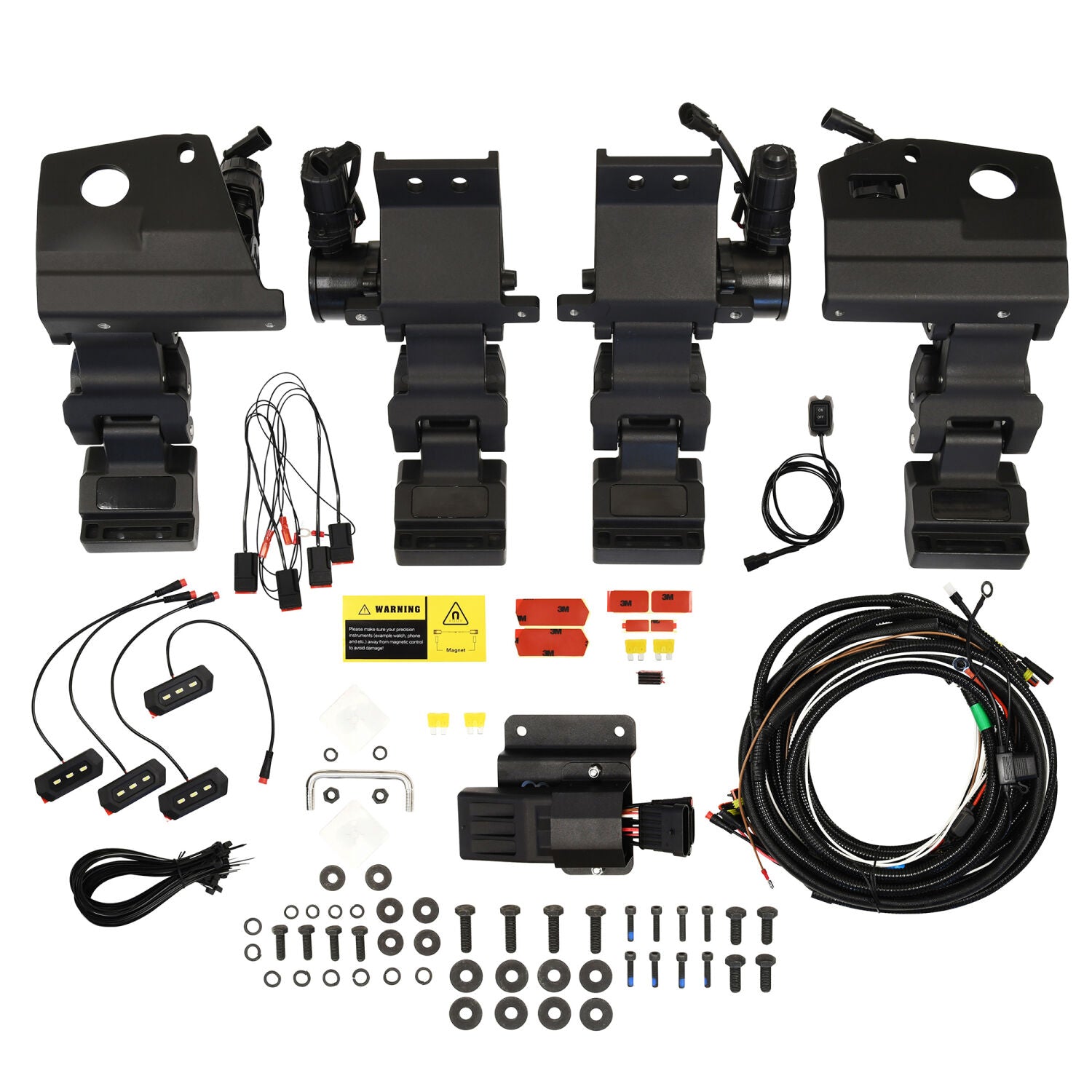 Powered Retractable Running Boards Textured Black